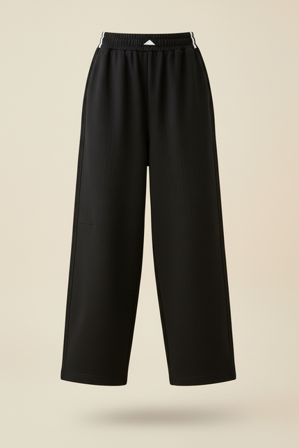 Pantalon Baggy Noir Coton Ample Sport Fille - Molleton - vue 3