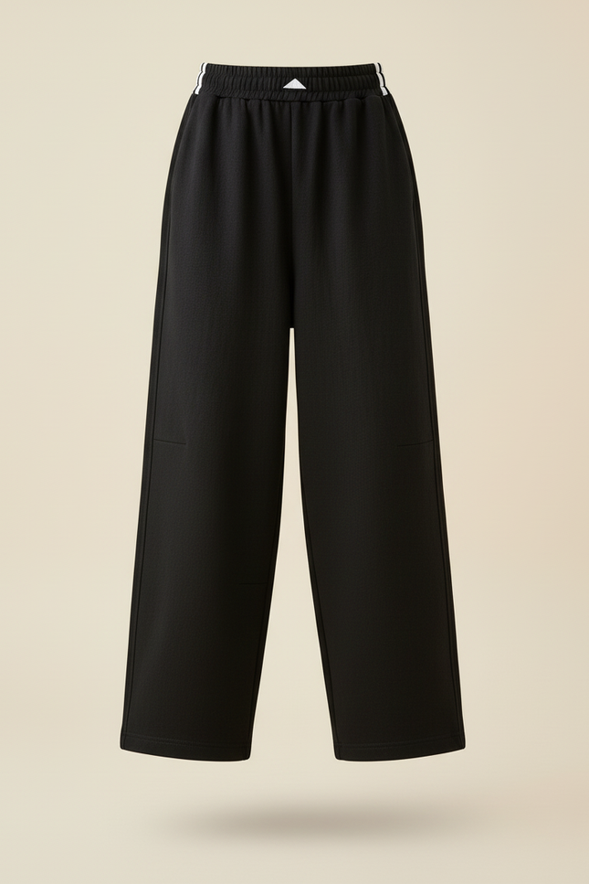 Pantalon Baggy Noir Coton Ample Sport Fille - Molleton - vue 3
