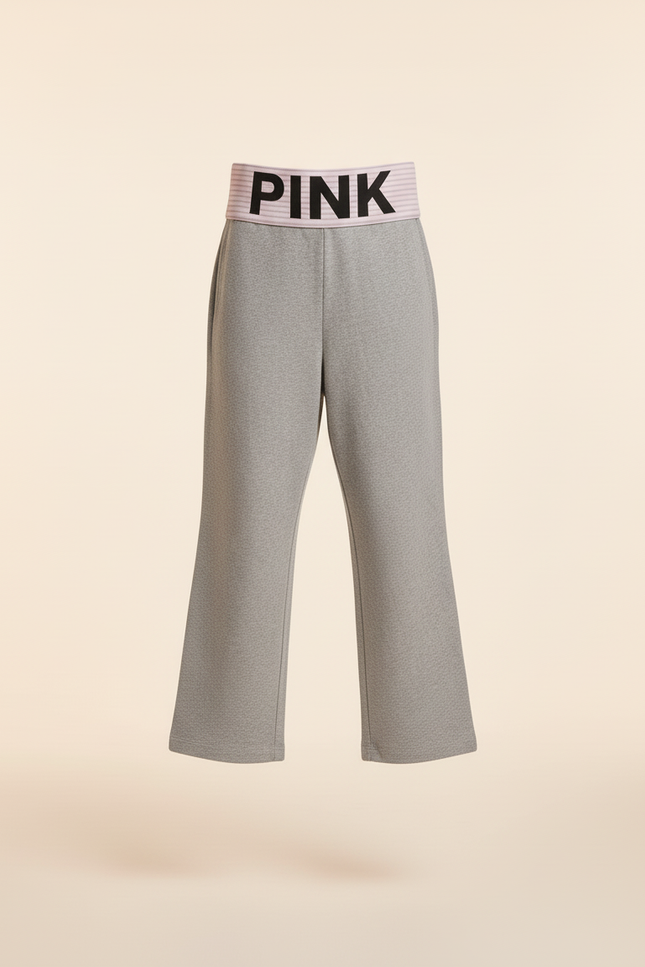 Pantalon Baggy Gris Confortable Molletonné Décontracté Fille - vue 3