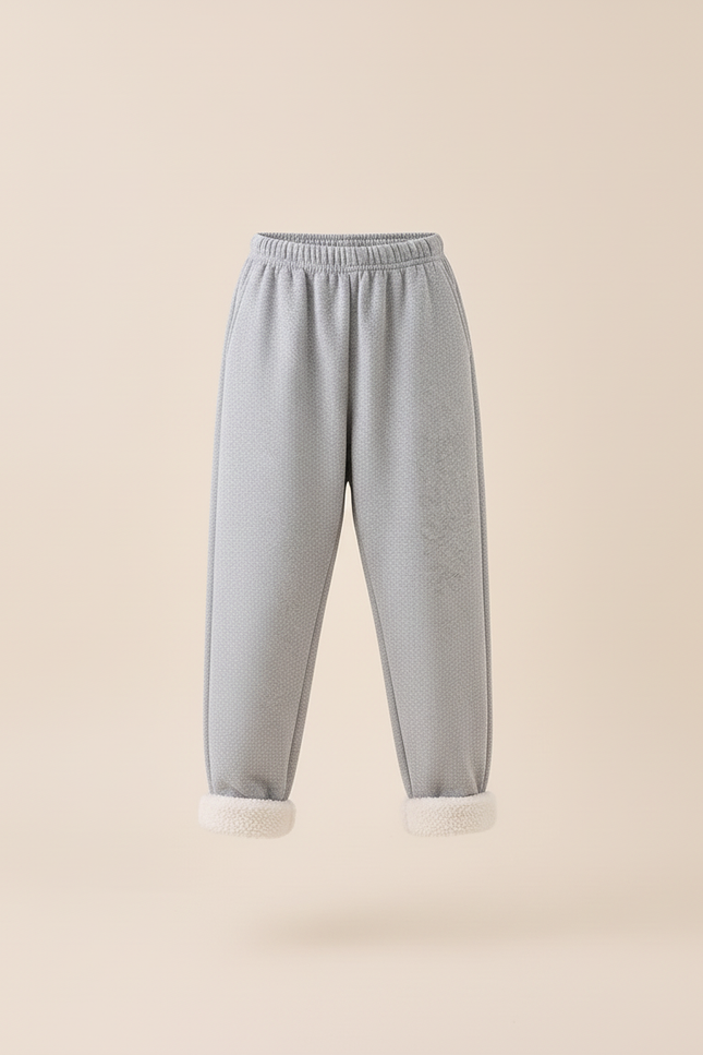 Pantalon Baggy Gris Molletonné Doublé Chaud Enfant - vue 3