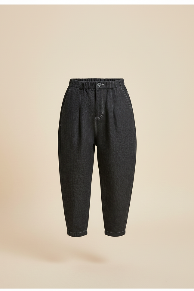 Pantalon Baggy Jean Gris Ample Enfant Hiver - vue 3