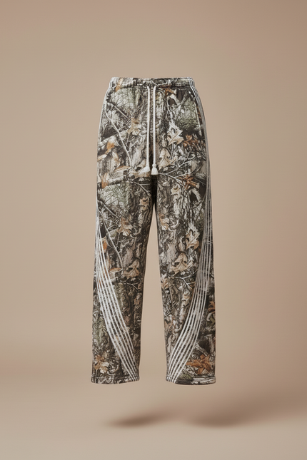 Pantalon Baggy Camouflage Ample Cordon Décontracté Homme - Multicolore Molleton - vue 3