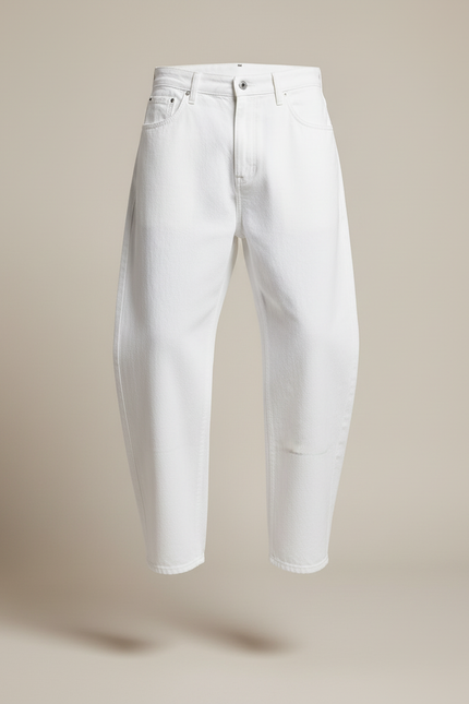 Pantalon Baggy Blanc Ample Denim Décontracté Homme - Jean - vue 3