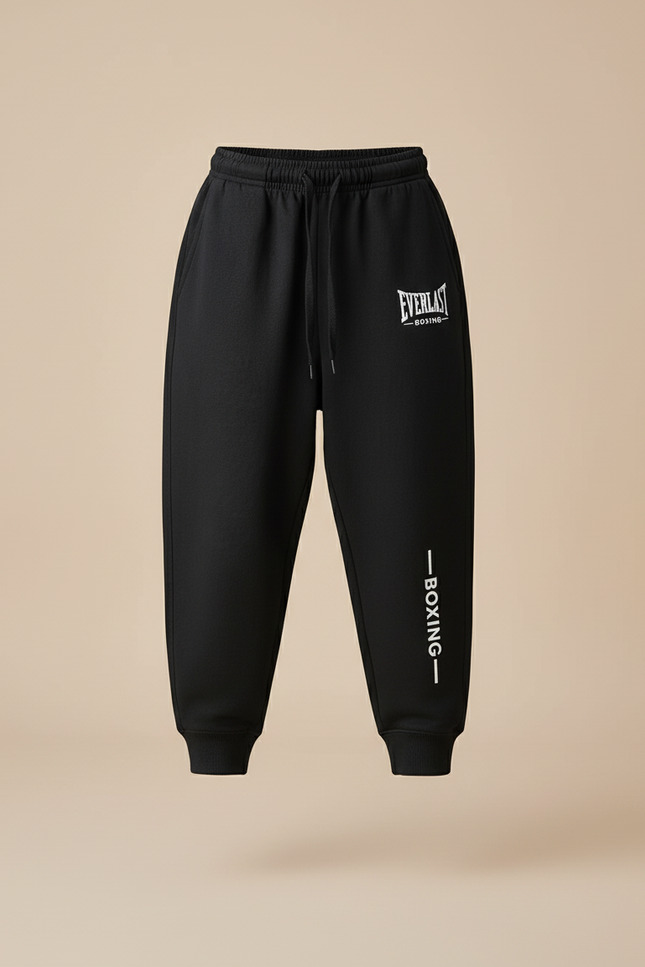 Pantalon Baggy Noir Cordon Imprimé Molleton Enfant - vue 3