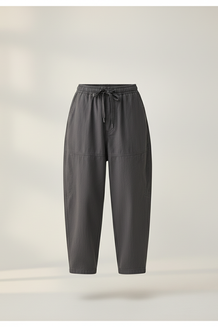Pantalon Baggy Gris Ample Cargo Coton Enfant - vue 3