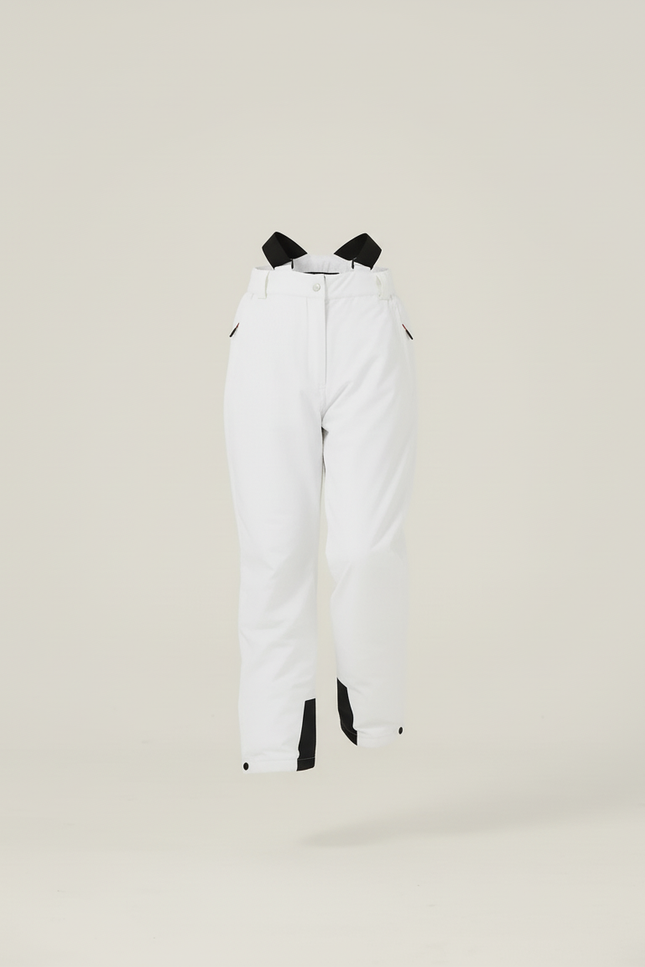 Pantalon Baggy Blanc Imperméable Bretelles Ski Enfant - Polyester - vue 3
