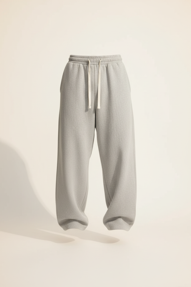 Pantalon Baggy Gris Molleton Ample Homme Décontracté - vue 3
