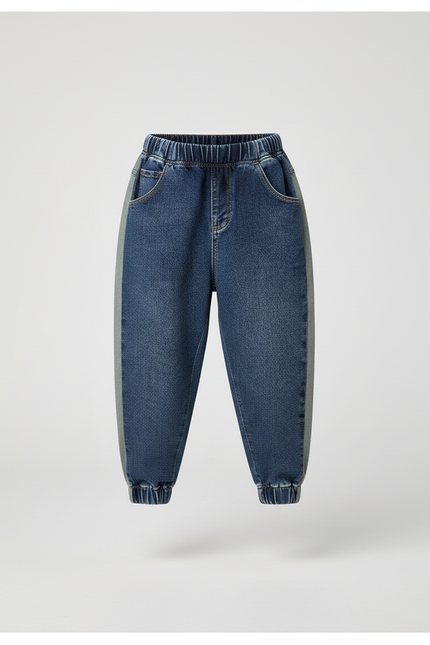 Pantalon Baggy Denim Bleu Ample Garçon Coton - Jean - vue 3