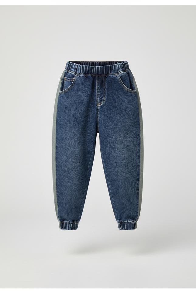 Pantalon Baggy Denim Bleu Ample Garçon Coton - Jean - vue 3