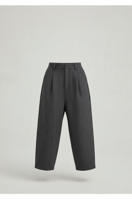 Pantalon Baggy Gris Foncé Ample Laine Enfant - vue 3