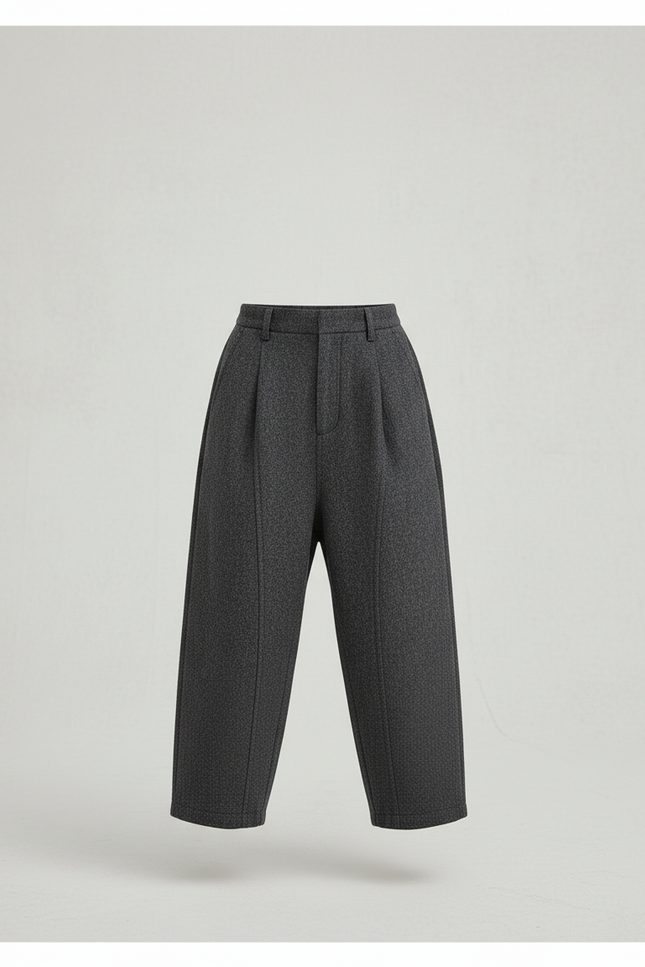 Pantalon Baggy Gris Foncé Ample Laine Enfant - vue 3