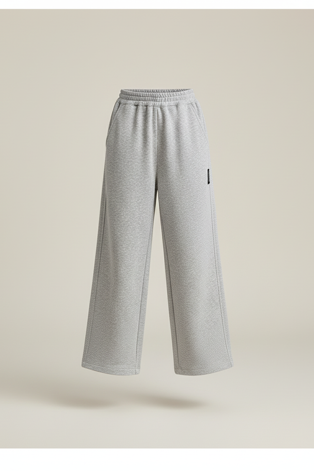 Pantalon Baggy Gris Ample Coton Enfant Décontracté Sportif - Molleton - vue 3