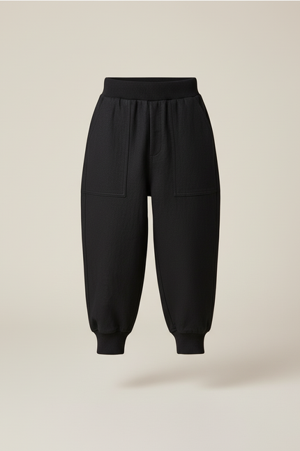 Pantalon Baggy Noir Ample Décontracté Enfant Sport - Maille - vue 3