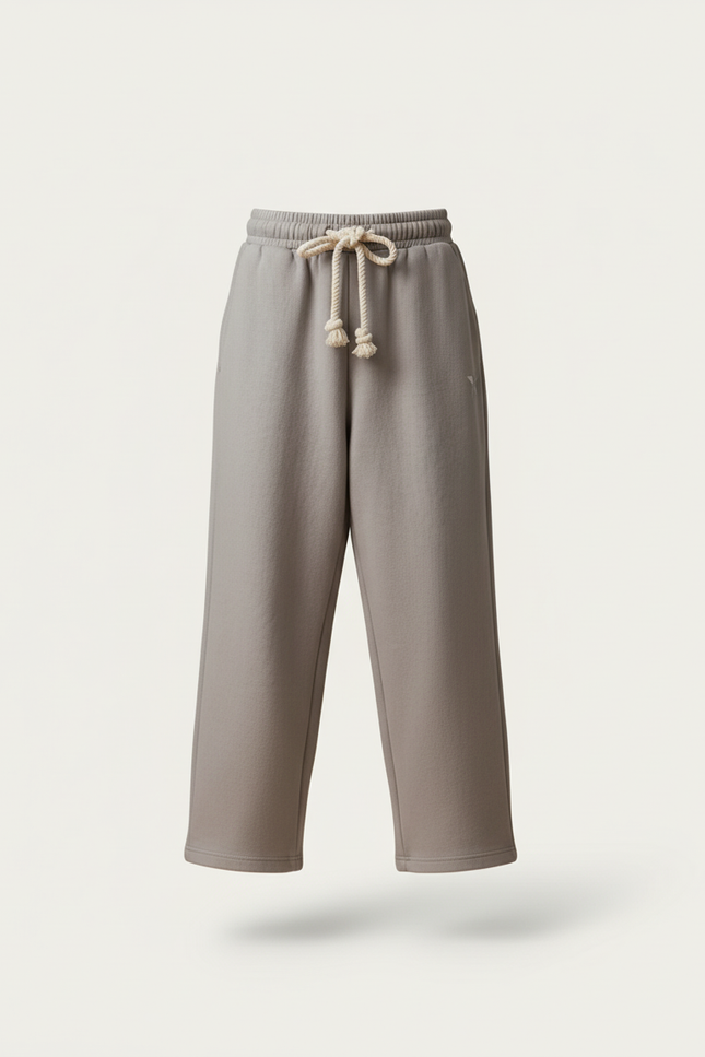 Pantalon Baggy Gris Cordon Molleton Ample Garçon - vue 3