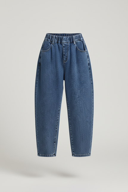 Pantalon Baggy Jean Bleu Taille Élastique Enfant - vue 3