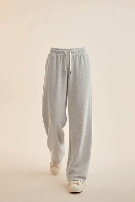 Pantalon Baggy Gris Coton Ample Décontracté Confortable - Molleton - vue 3