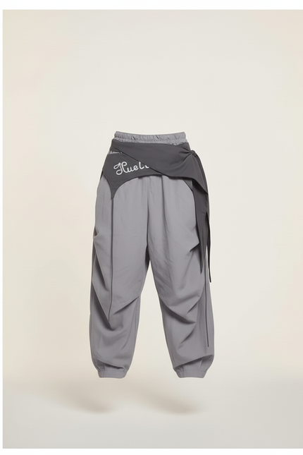 Pantalon Baggy Gris Ample Cargo Enfant - Polyester - vue 3