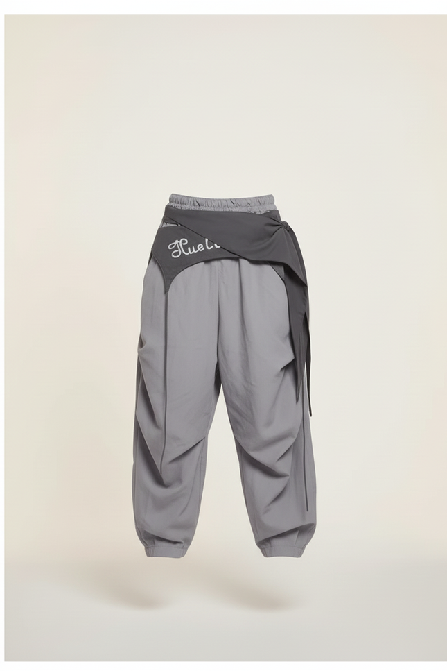 Pantalon Baggy Gris Ample Cargo Enfant - Polyester - vue 3