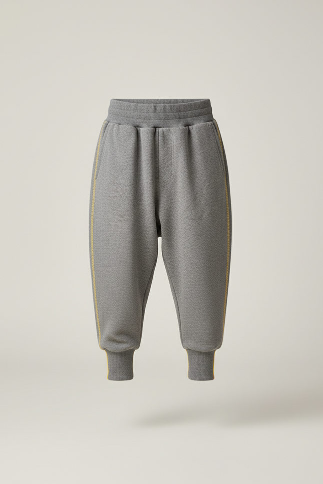 Pantalon Baggy Gris Coton Ample Sport Enfant - Molleton - vue 3