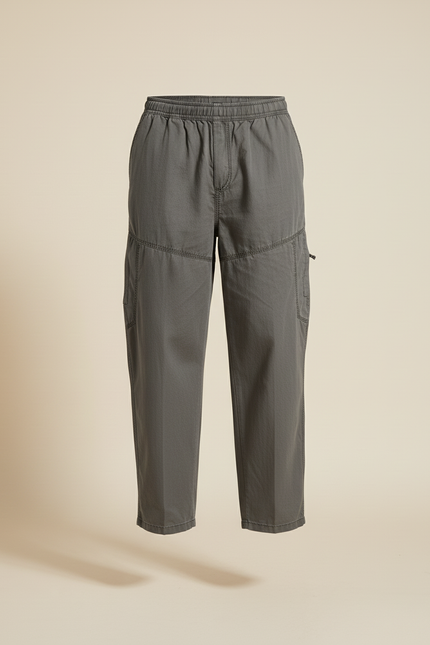 Pantalon Baggy Cargo Homme - Kaki Toile - vue 3