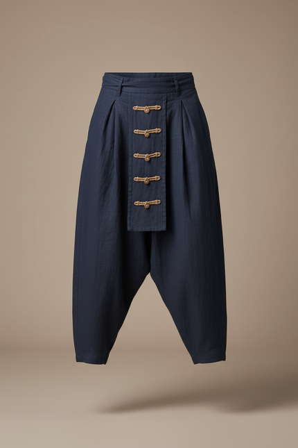 Pantalon Baggy Vintage - Marine Lin - vue 3