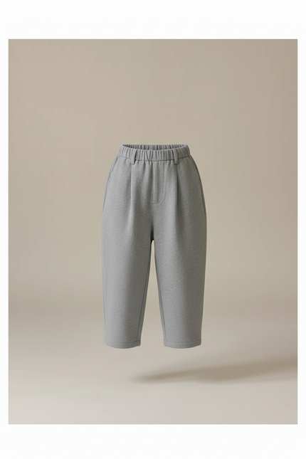 Pantalon Baggy Garçon Gris Jogging Coton - Molleton - vue 3