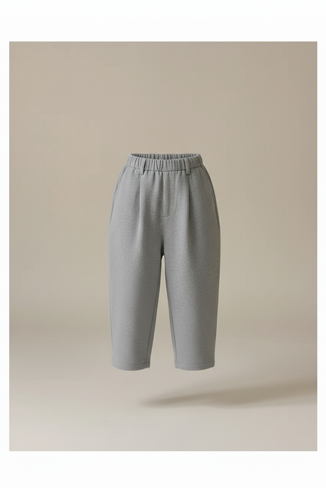 Pantalon Baggy Garçon Gris Jogging Coton - Molleton - vue 3