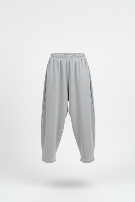 Pantalon Baggy Gris Ample Confortable Fille - Maille - vue 3