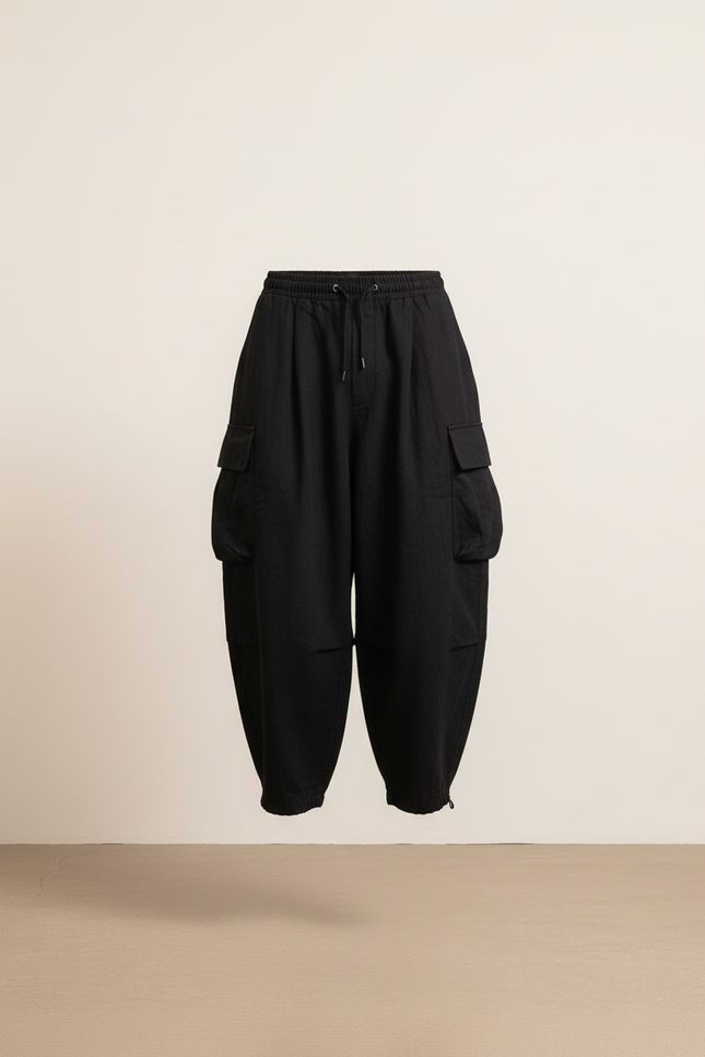 Pantalones Baggy Para Hombre - Noir Lin - vue 3
