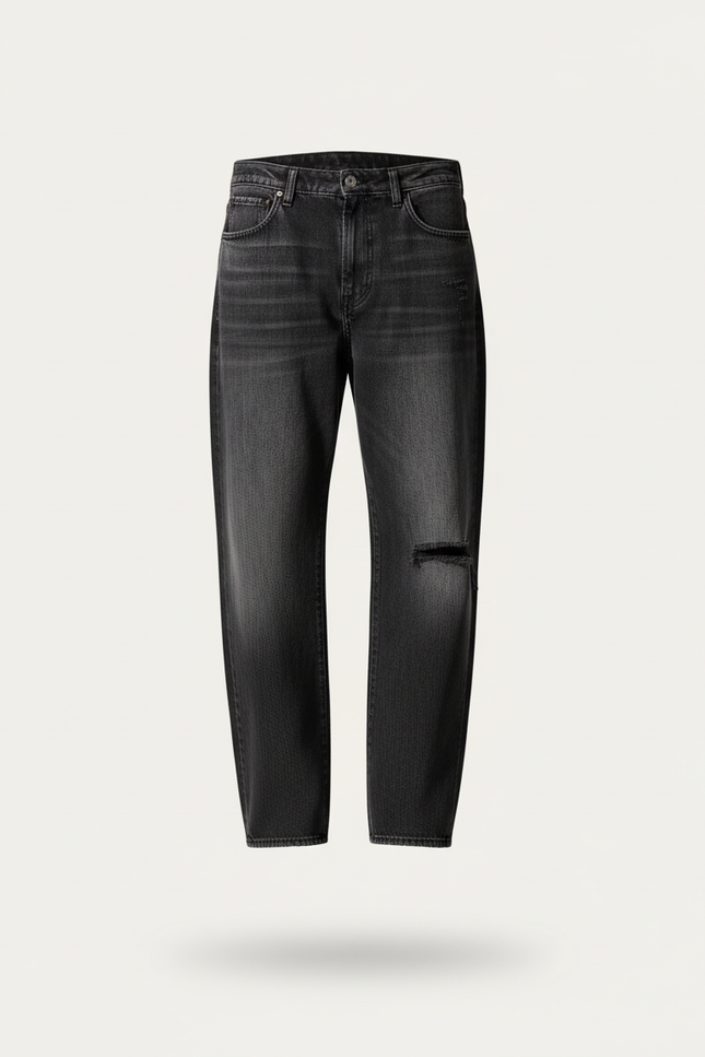 Pantalon Baggy Noir Denim Déchiré Ample Homme - Jean - vue 3