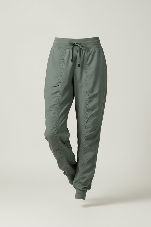 Pantalon Baggy Vert Kaki Fluide Sport Femme - Polyester - vue 3