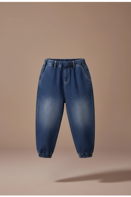 Pantalon Baggy Jean Denim Bleu Ample Enfant - vue 3