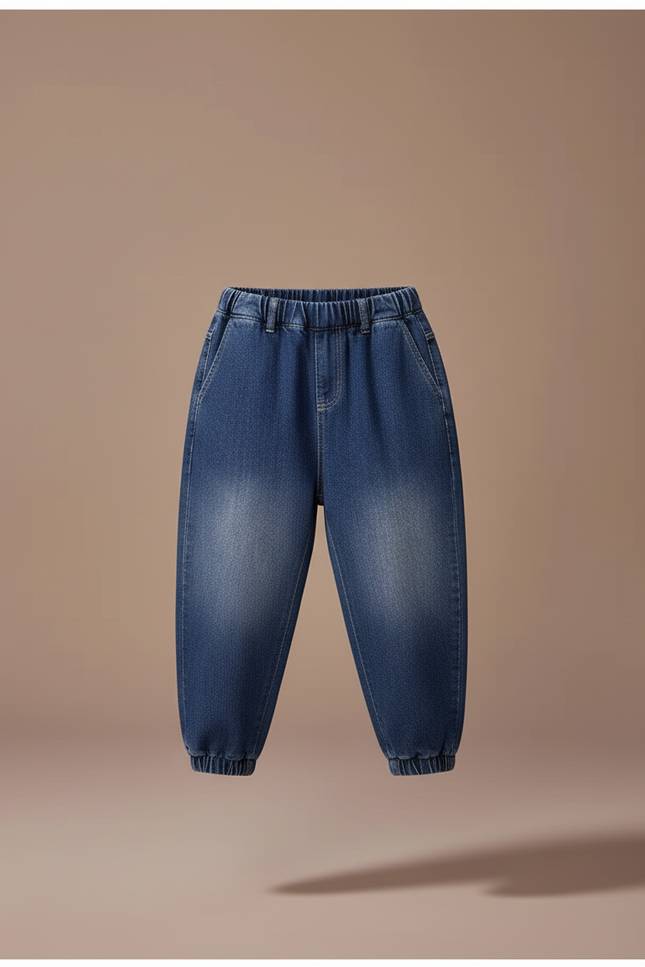 Pantalon Baggy Jean Denim Bleu Ample Enfant - vue 3