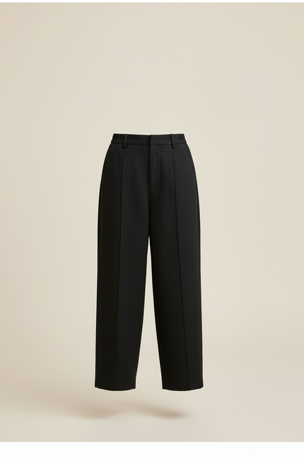 Pantalon Baggy Noir Ample Décontracté Confortable Fille - Laine - vue 3