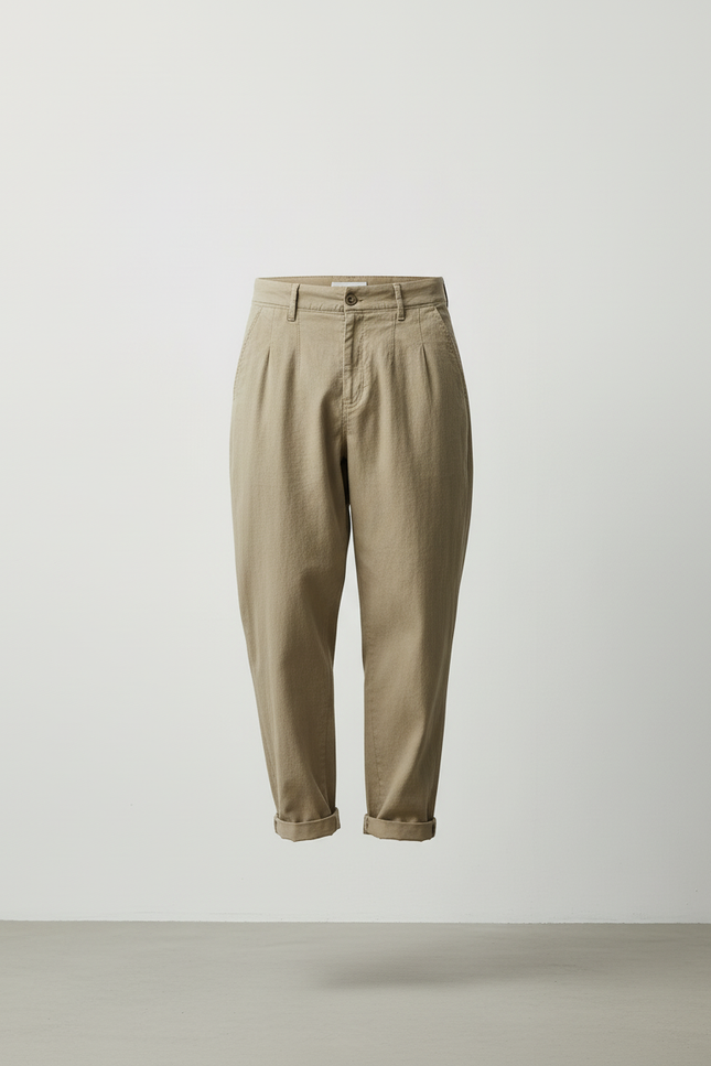 Pantalon Baggy Kaki Coton Plissé Décontracté Homme - vue 3