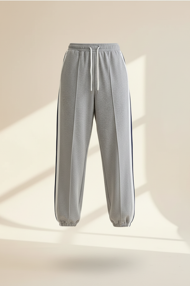 Pantalon Baggy Gris Coton Ample Sport Décontracté - Molleton - vue 3