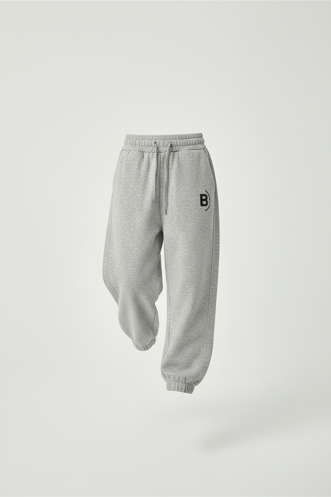 Pantalon Baggy Gris Molletonné Ample Décontracté Garçon - vue 3