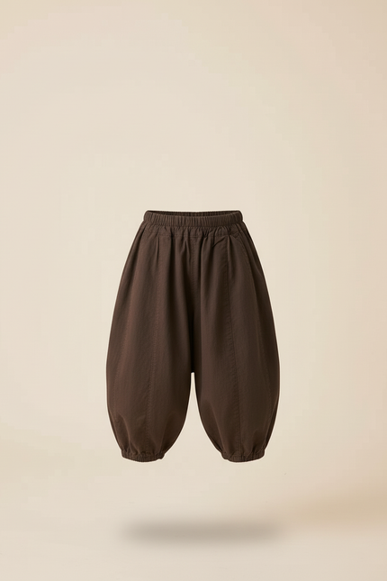 Pantalon Baggy Marron Ample Coton Enfant - vue 3