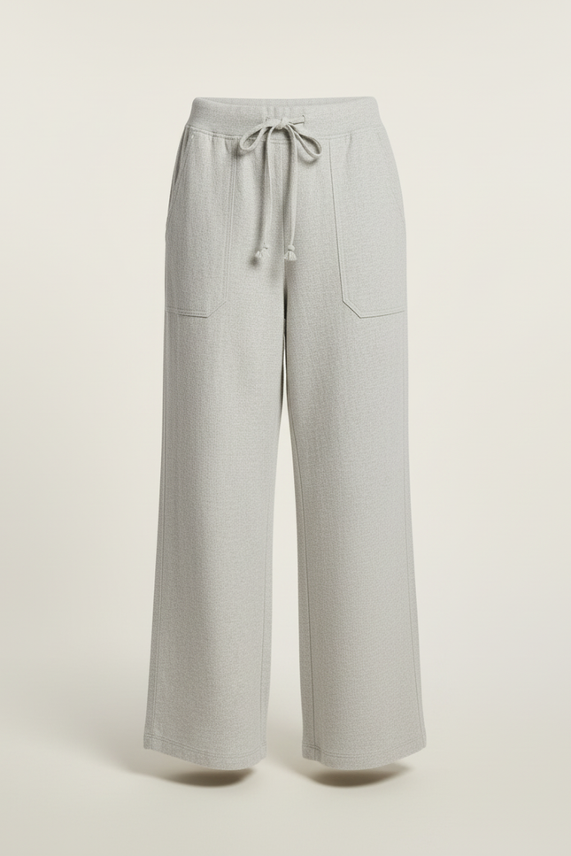 Pantalon Baggy Gris Ample Cordon Décontracté Coton - Molleton - vue 3