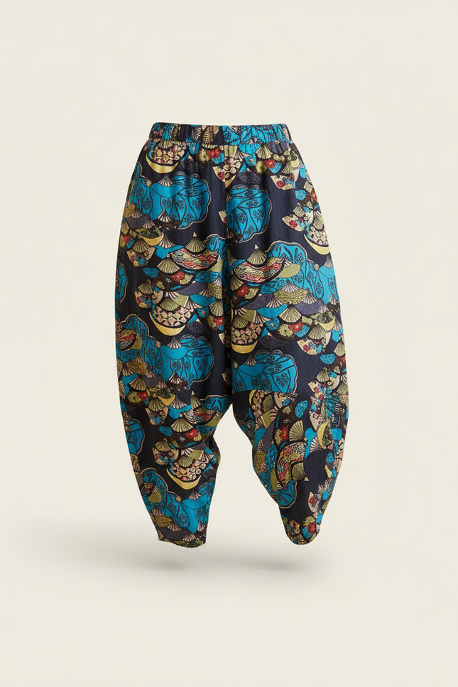 Pantalon Baggy Imprimé Ethnique Ample Fluide Femme - Viscose - vue 3