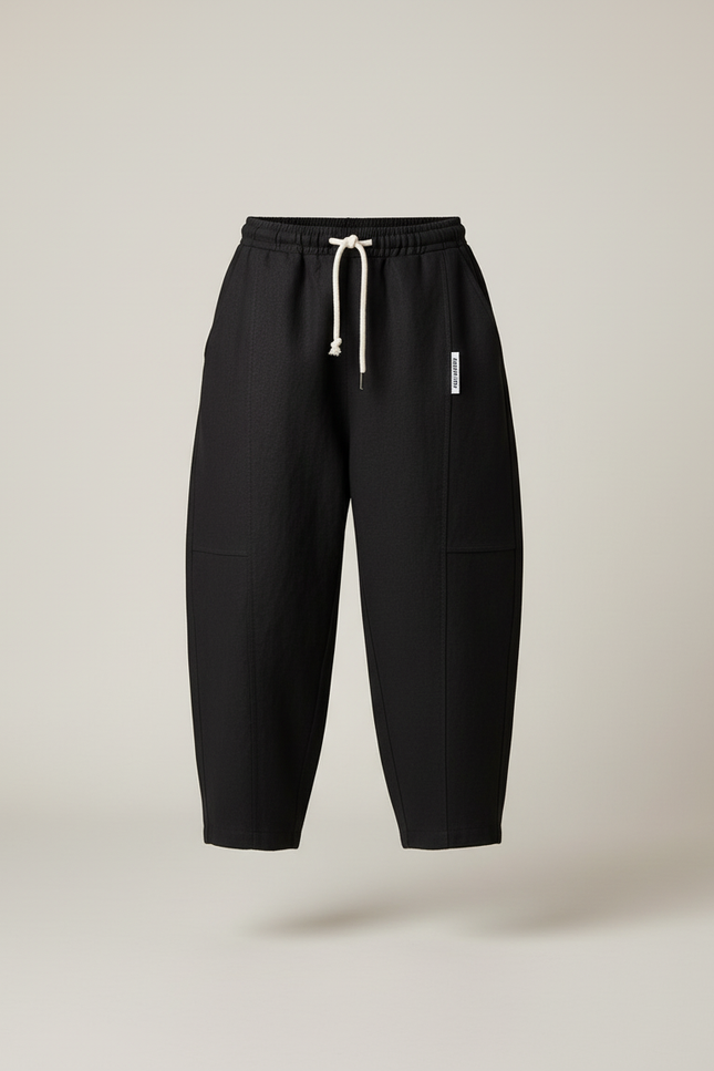 Pantalon Baggy Noir Ample Coton Décontracté Garçon - vue 3