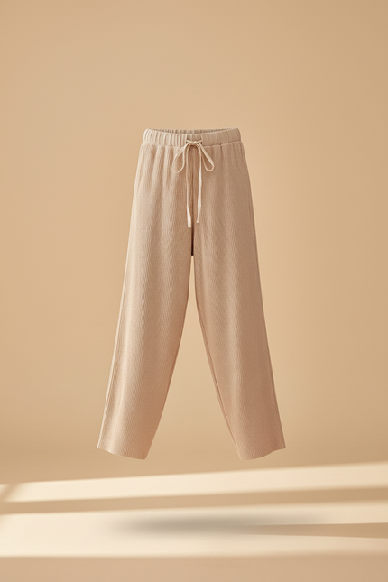 Pantalon Baggy Côtelé Beige Ample Confortable Fille - Cordé - vue 3