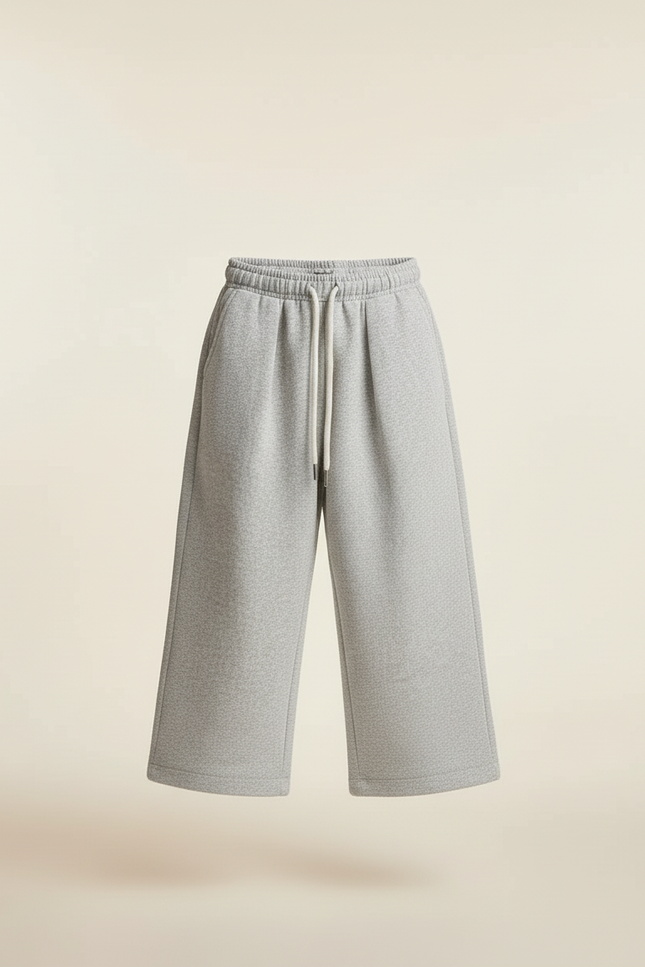 Pantalon Baggy Gris Chiné Ample Décontracté Confortable Cordon - Molleton - vue 3