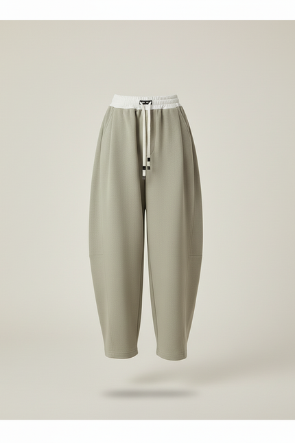 Pantalon Baggy Vert Cordon Ample Décontracté Enfant - Molleton - vue 3