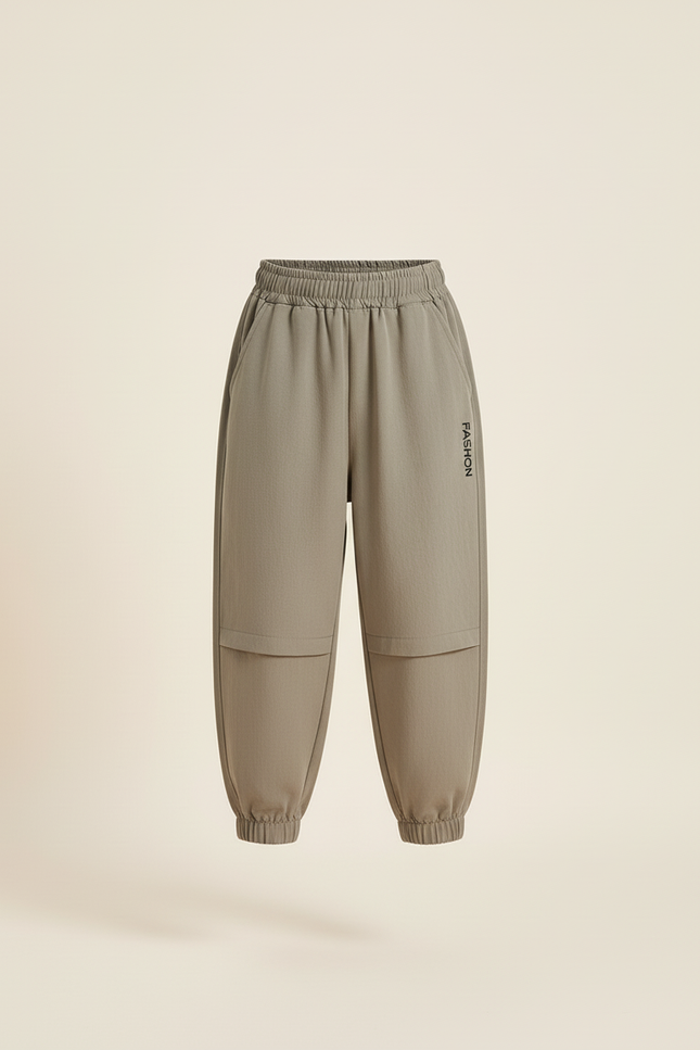 Pantalon Baggy Kaki Coton Ample Décontracté Sport Enfant - Molleton - vue 3