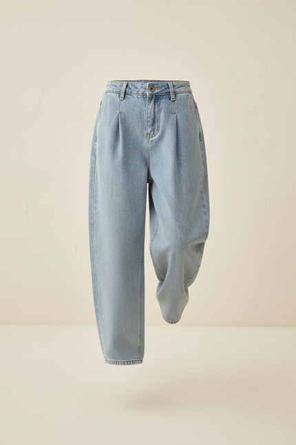 Pantalon Baggy Bleu Clair Denim Ample Décontracté - Jean - vue 3