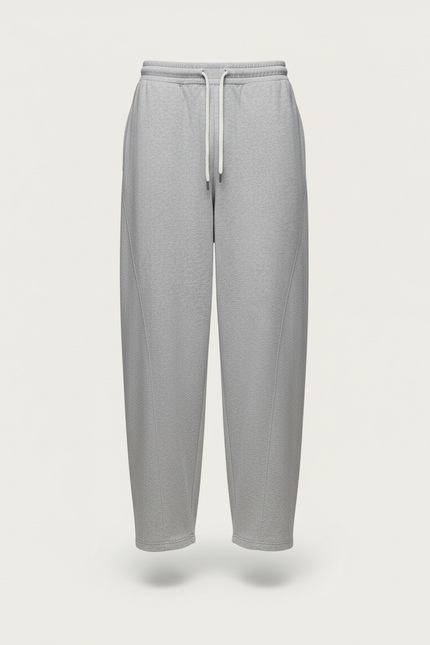 Pantalon Baggy Gris Ample Sport Cordon Décontracté Homme - Molleton - vue 3