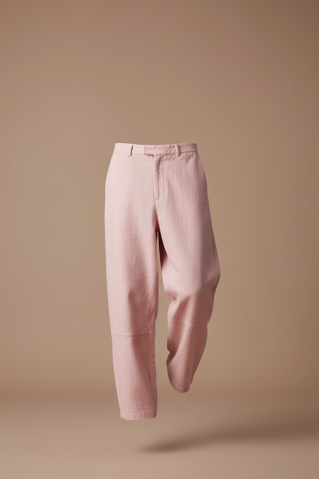 Pantalon Baggy Homme Toile - Rose Lin - vue 3