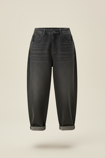 Pantalon Baggy Denim Gris Ample Décontracté Garçon - Jean - vue 3