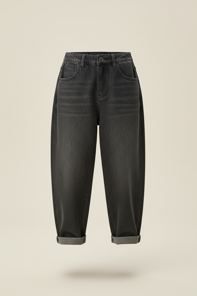 Pantalon Baggy Denim Gris Ample Décontracté Garçon - Jean - vue 3